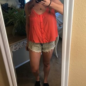 Forever 21 Button Up Tank Top